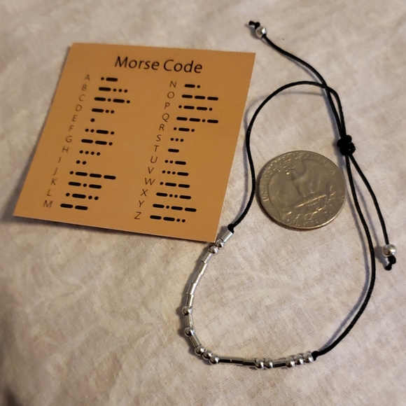 💖 MorseCode ILOVEYOU bracelet - Picture 2 of 5